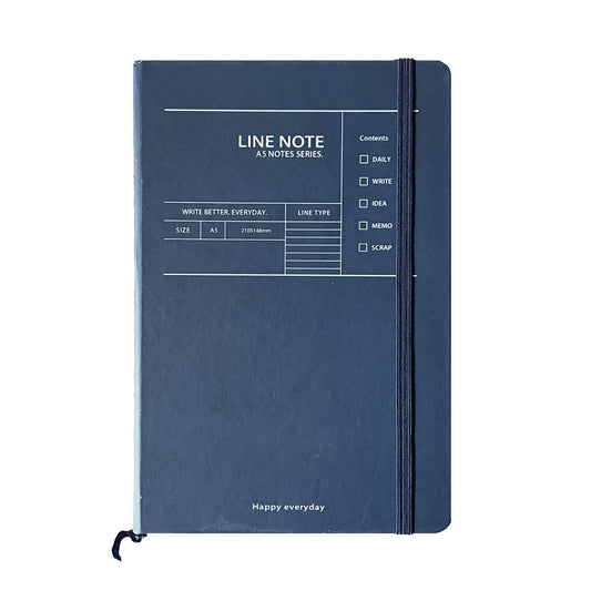 A5 Notebook Hard Cover - Dark Blue