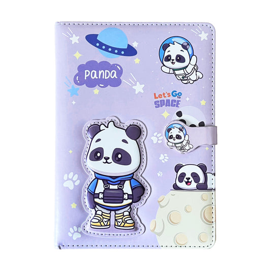 A5 panda Notebook Hard Cover - Purple