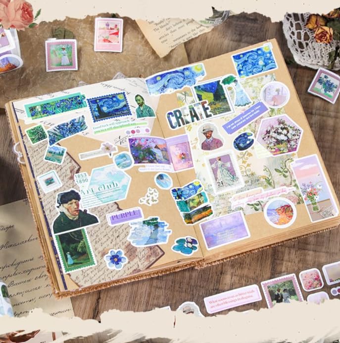 Vintage Washi Paper Stickers - Van Gogh