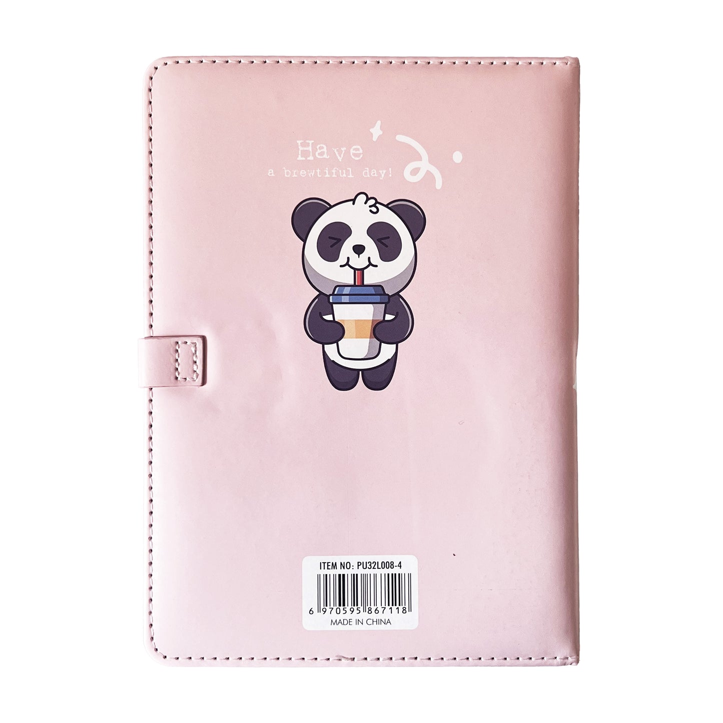 A5 panda Notebook Hard Cover - pink