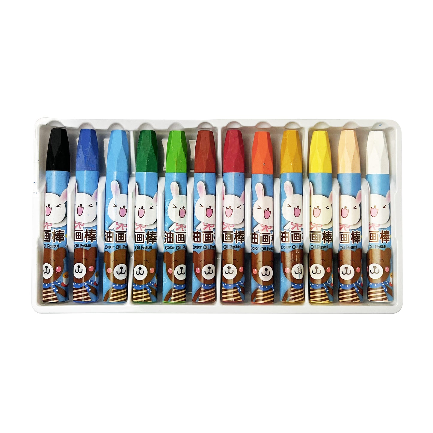 12 Pcs Oil Pastel for Kids - Blue