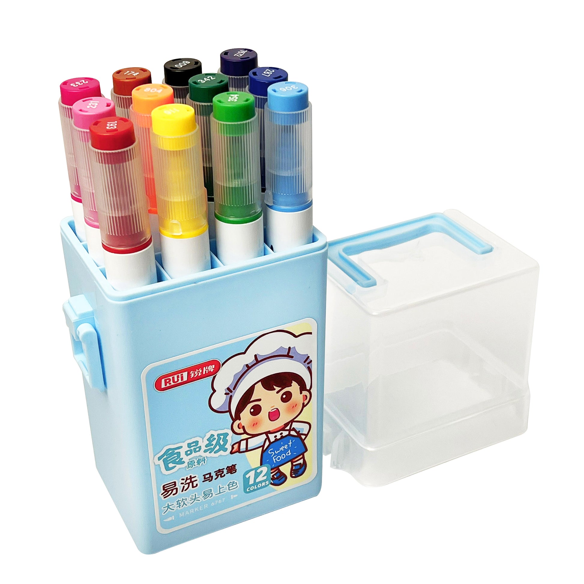 12pcs Markers set for kids - Blue – BZOOR