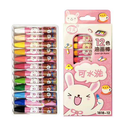 12 Pcs Oil Pastel for Kids - Pink