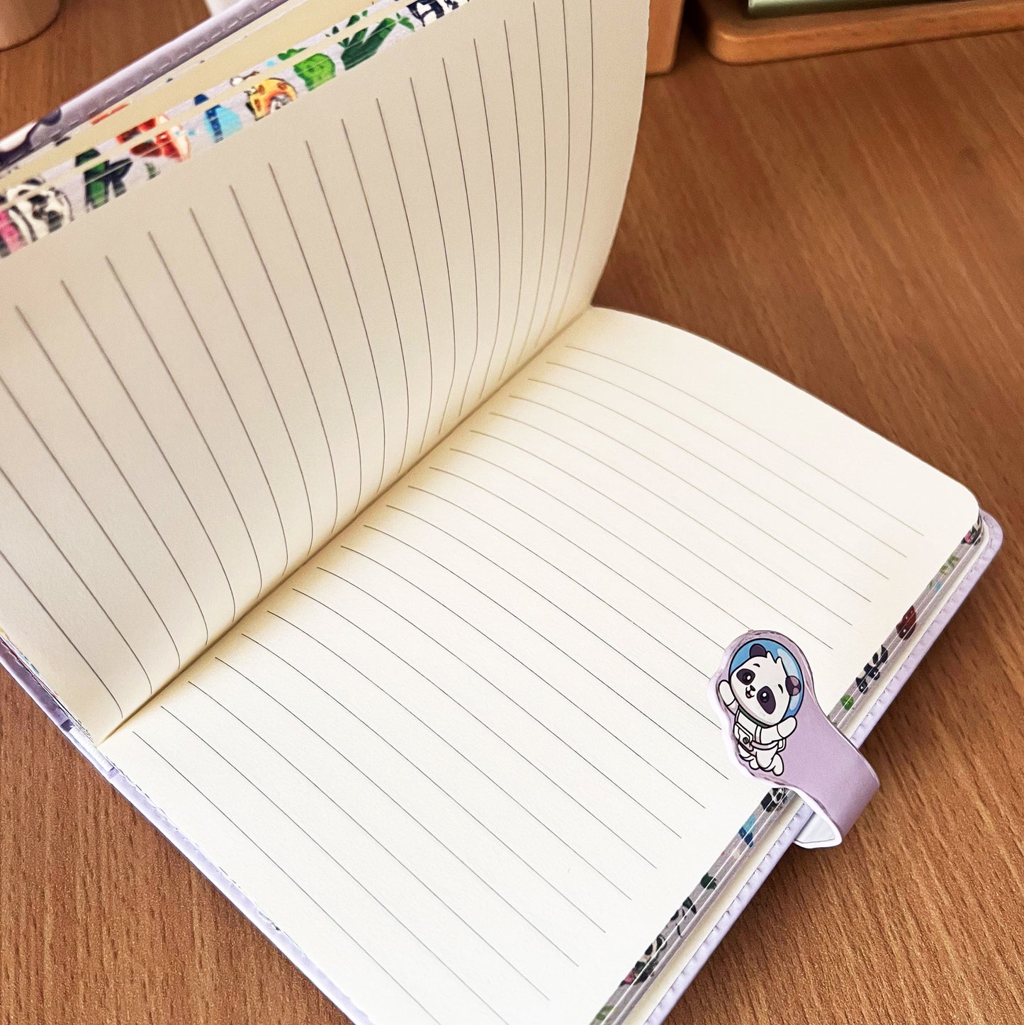 A5 panda Notebook Hard Cover - Purple
