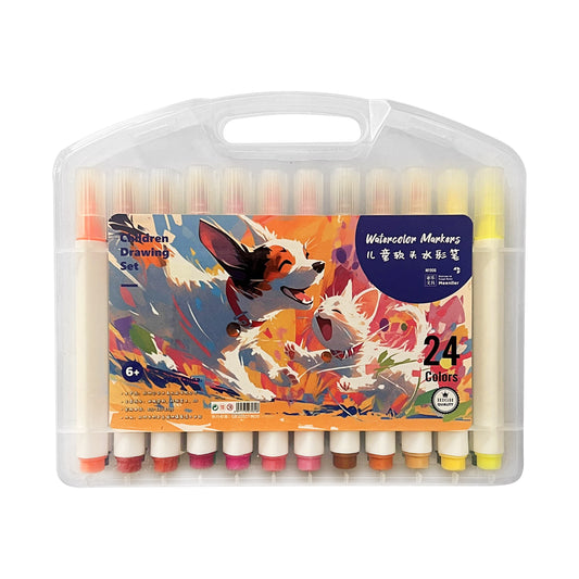 24pcs colored brush pen