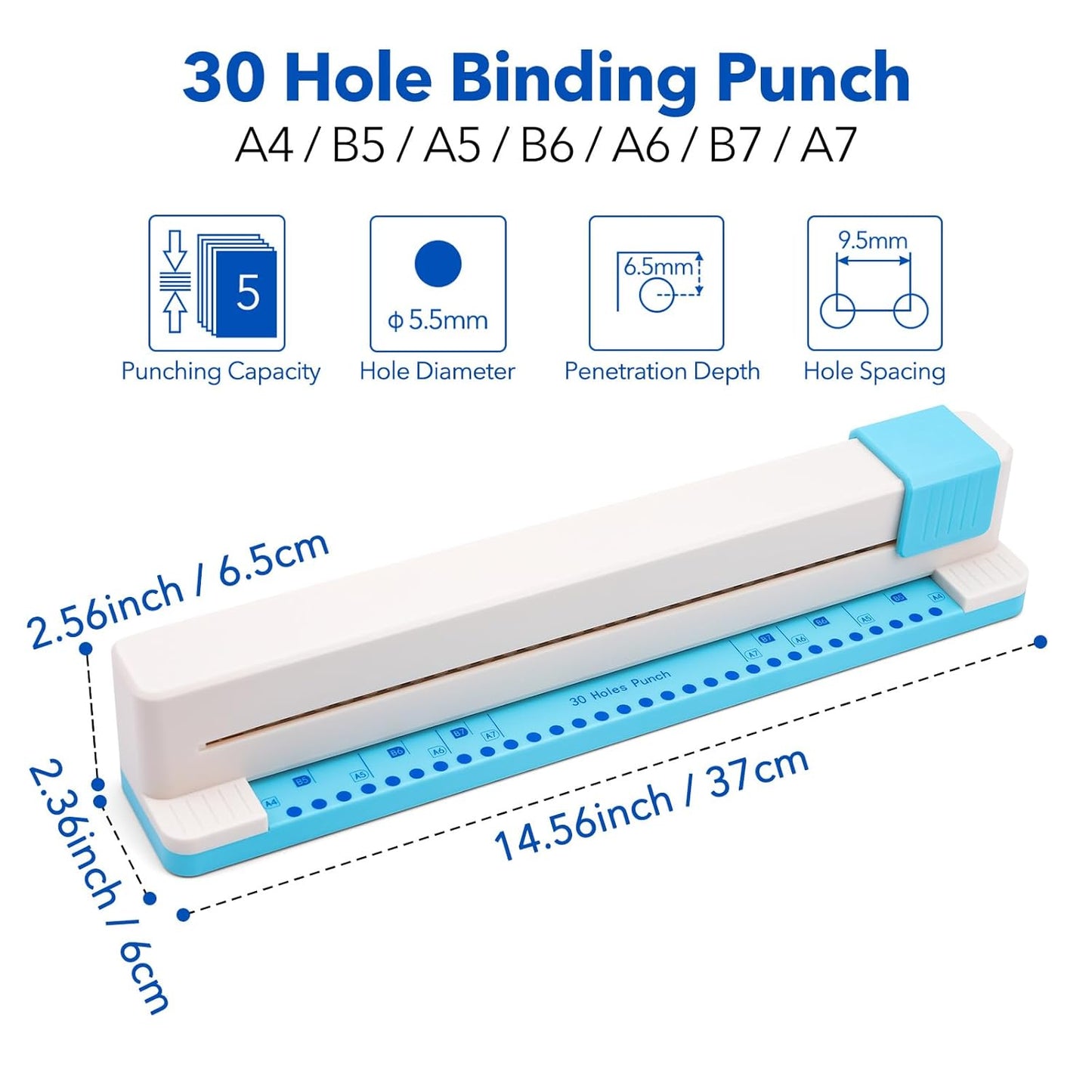 30 Holes Binding Punch - Heart  shape