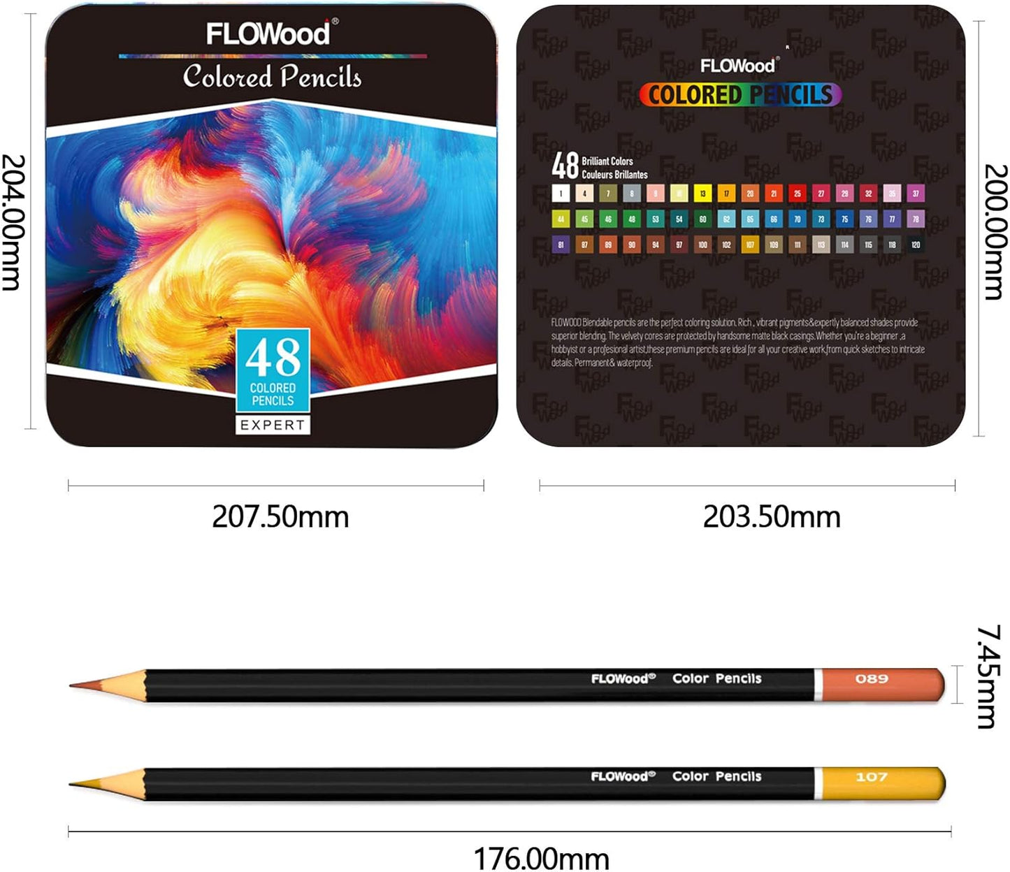 48 pcs Watercolor Pencils Set - FLOWood