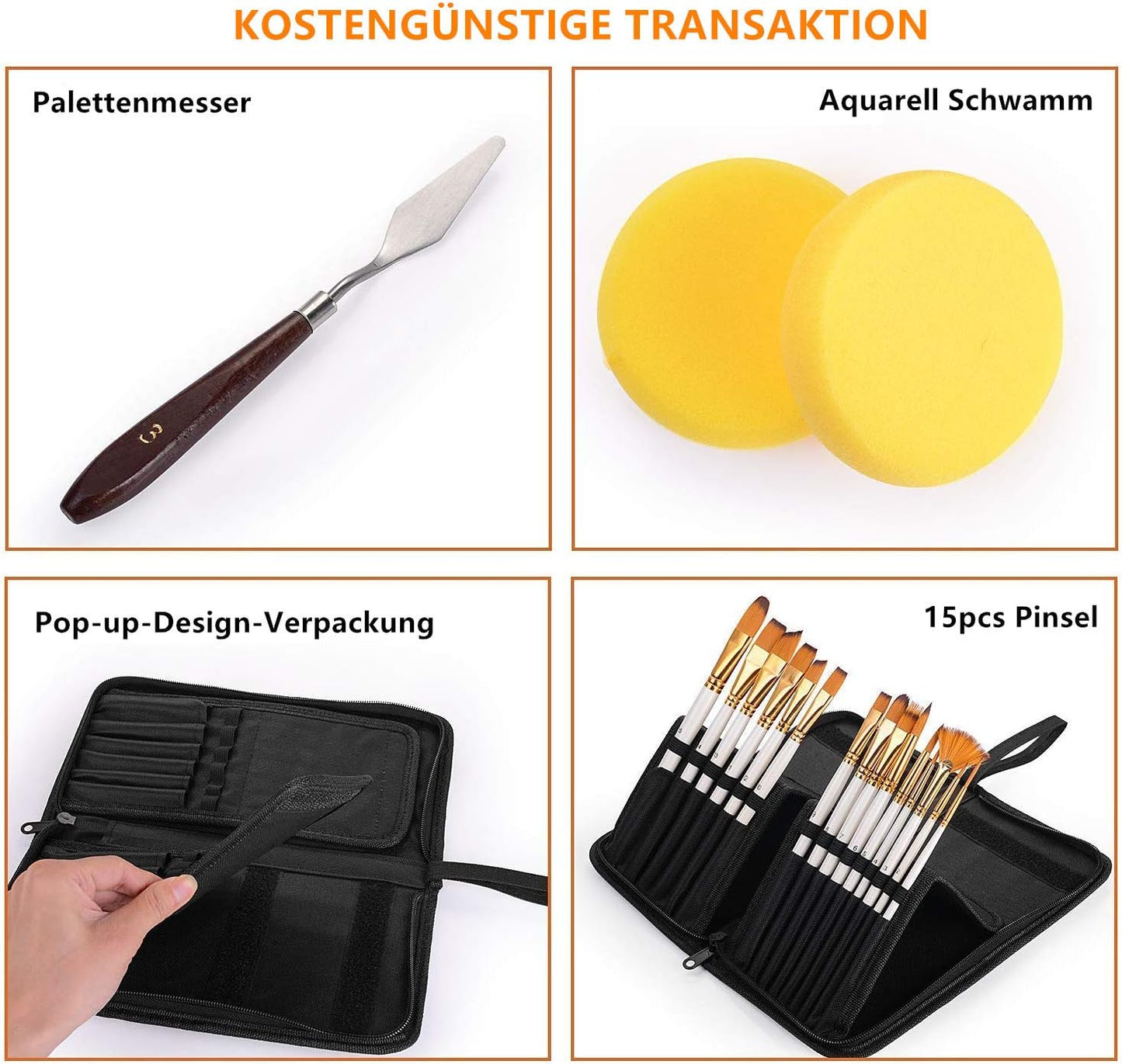 18 Brushes Set Different Shapes