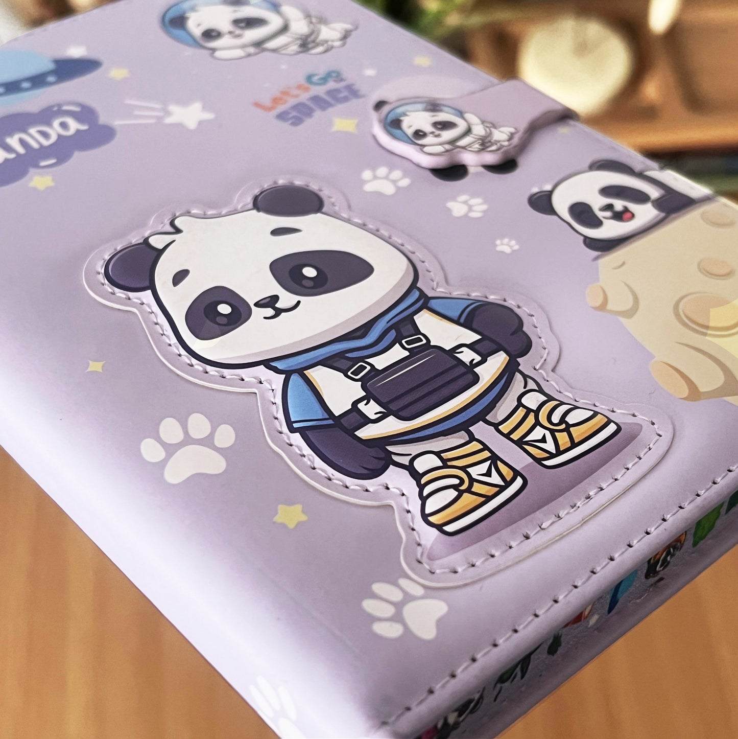 A5 panda Notebook Hard Cover - Purple