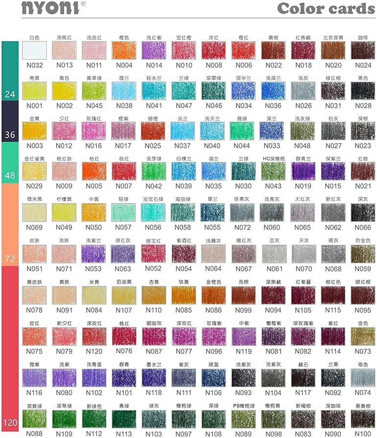 48 pcs Oil colored Pencils set - NYONI