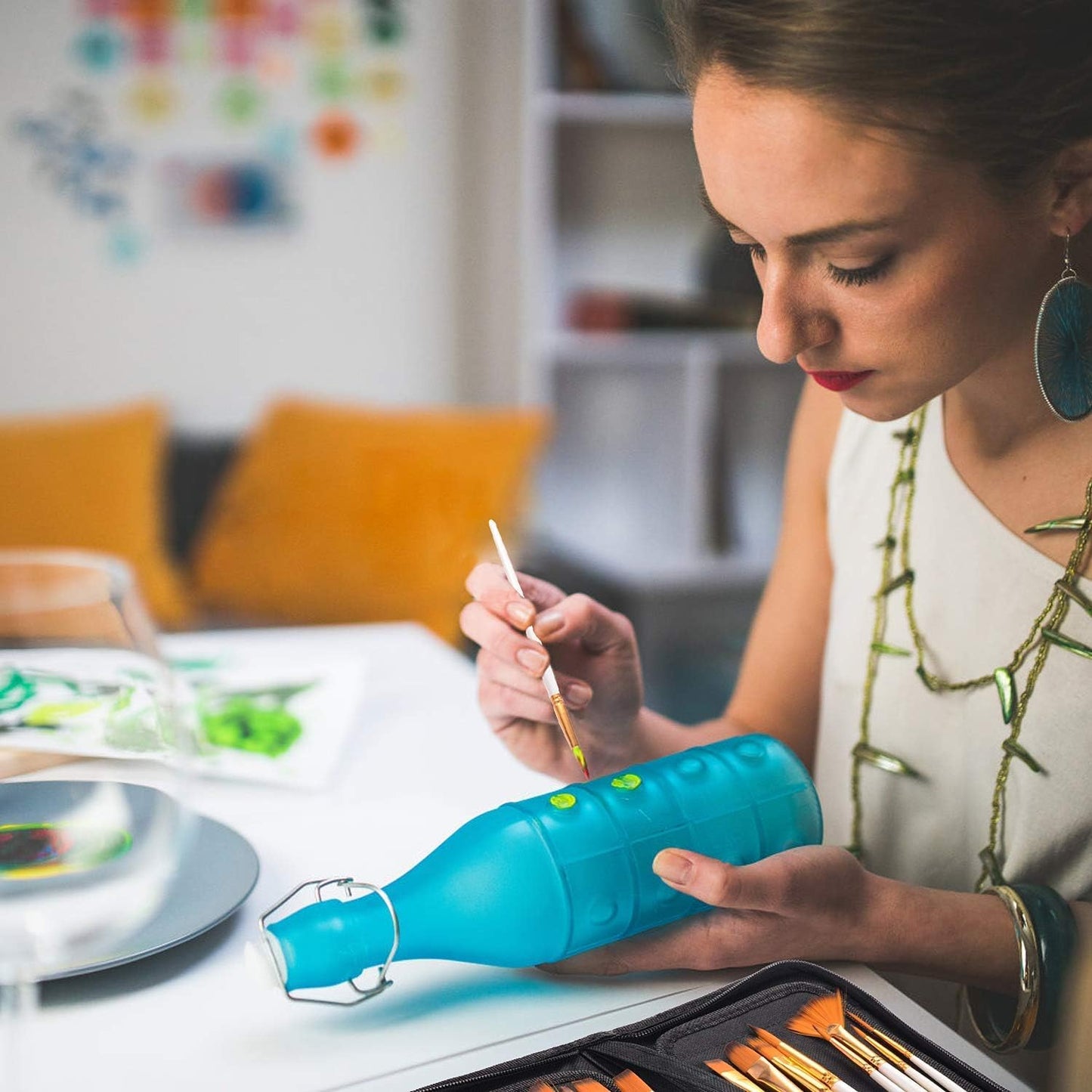 18 Brushes Set Different Shapes