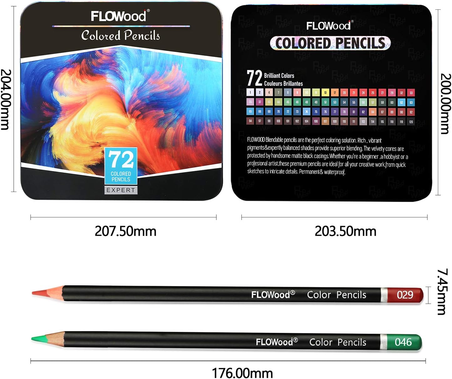 72 pcs Watercolor Pencils Set - FLOWood