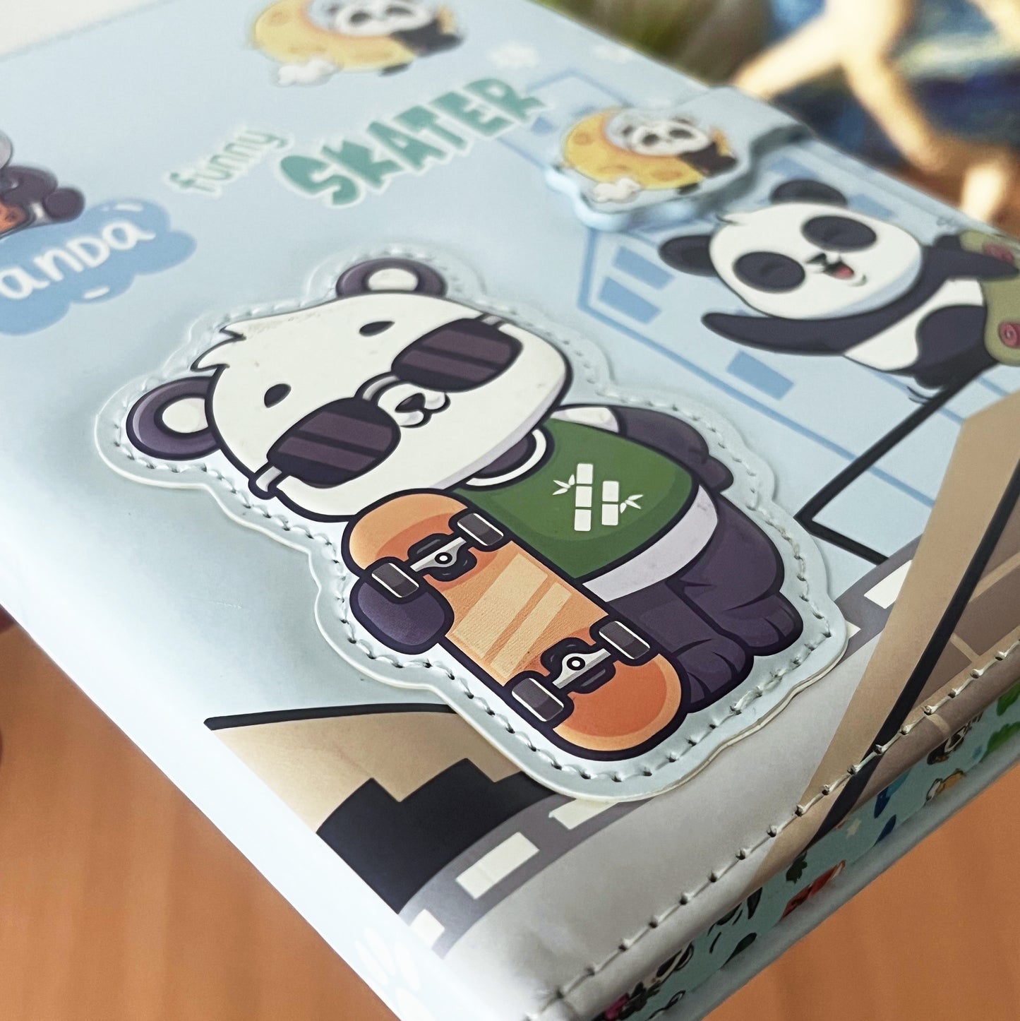 A5 panda Notebook Hard Cover - Baby Blue