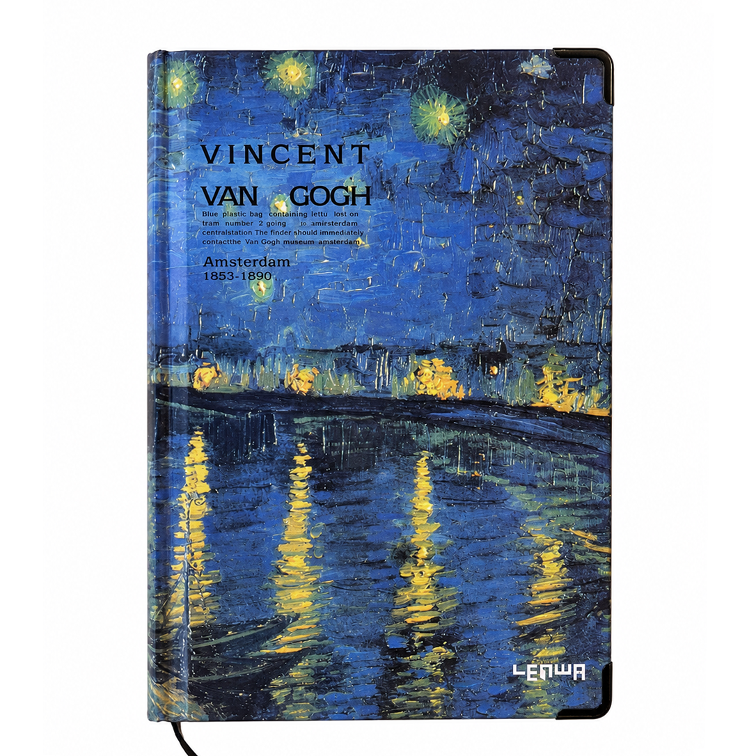 B5 Journaling Notebook Hard Cover - Starry Night over Rhome