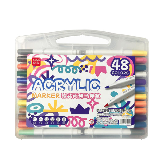 48pcs Acrylic brush pen