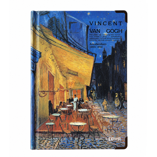 B5 Journaling Notebook Hard Cover - Cafe Terrace at Night