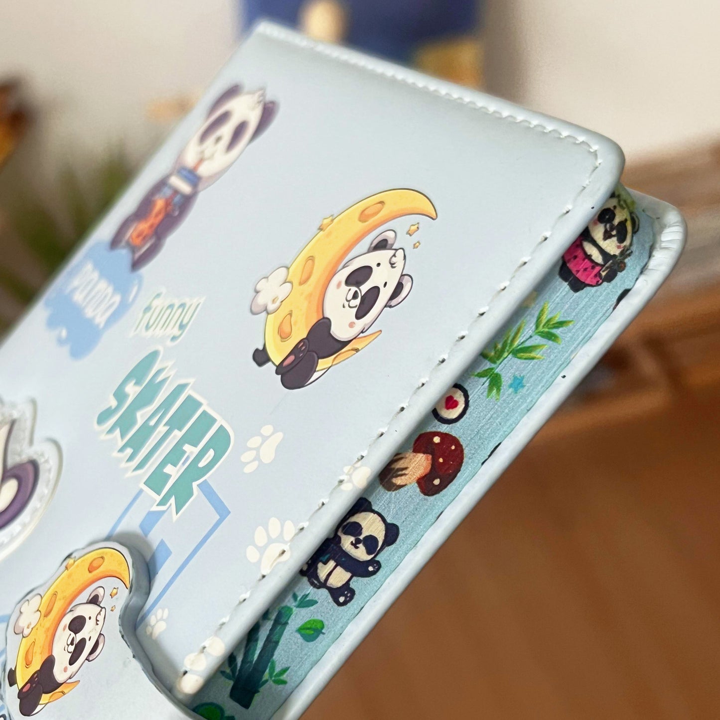 A5 panda Notebook Hard Cover - Baby Blue