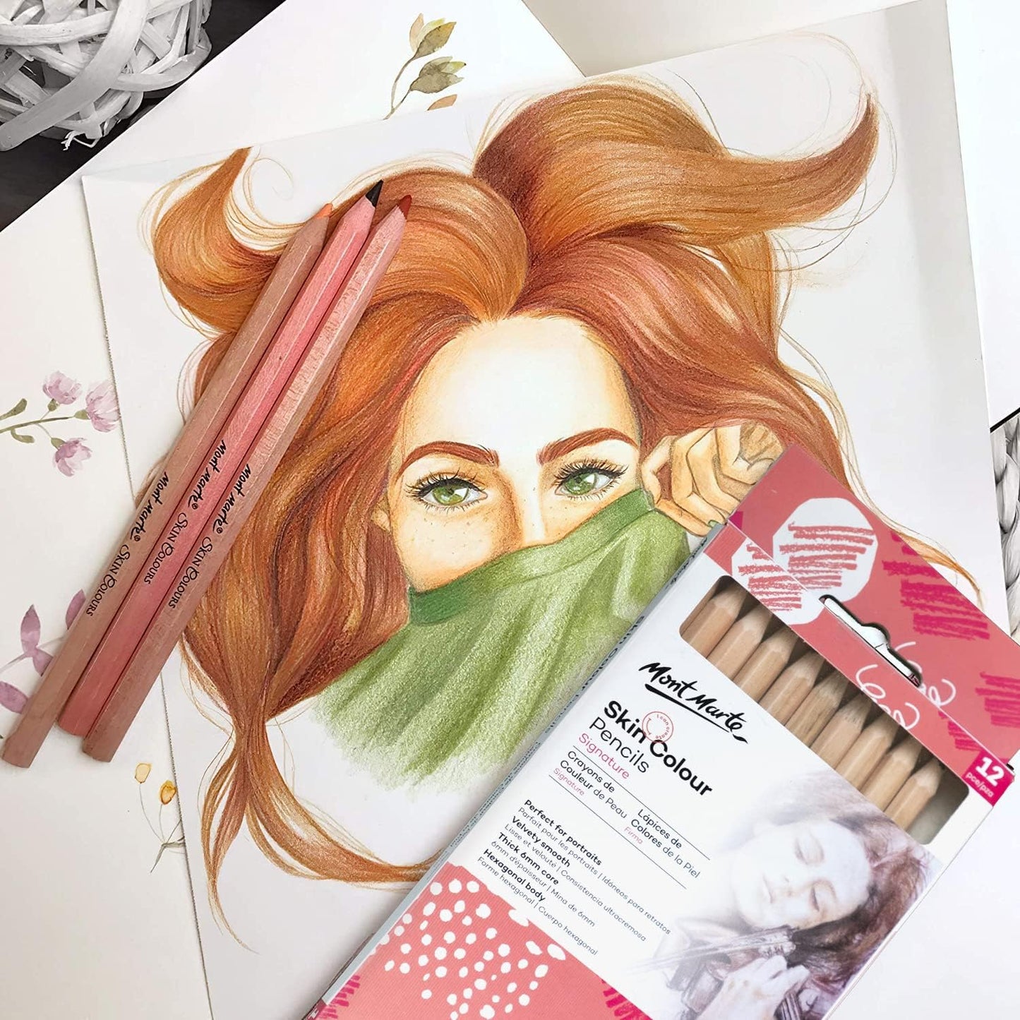 12pc Skin Colour Pencils - Mont Marte