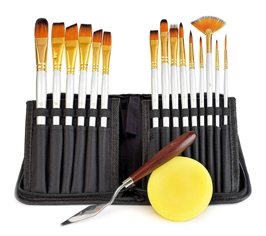 18 Brushes Set Different Shapes