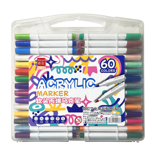 60pcs Acrylic brush pen