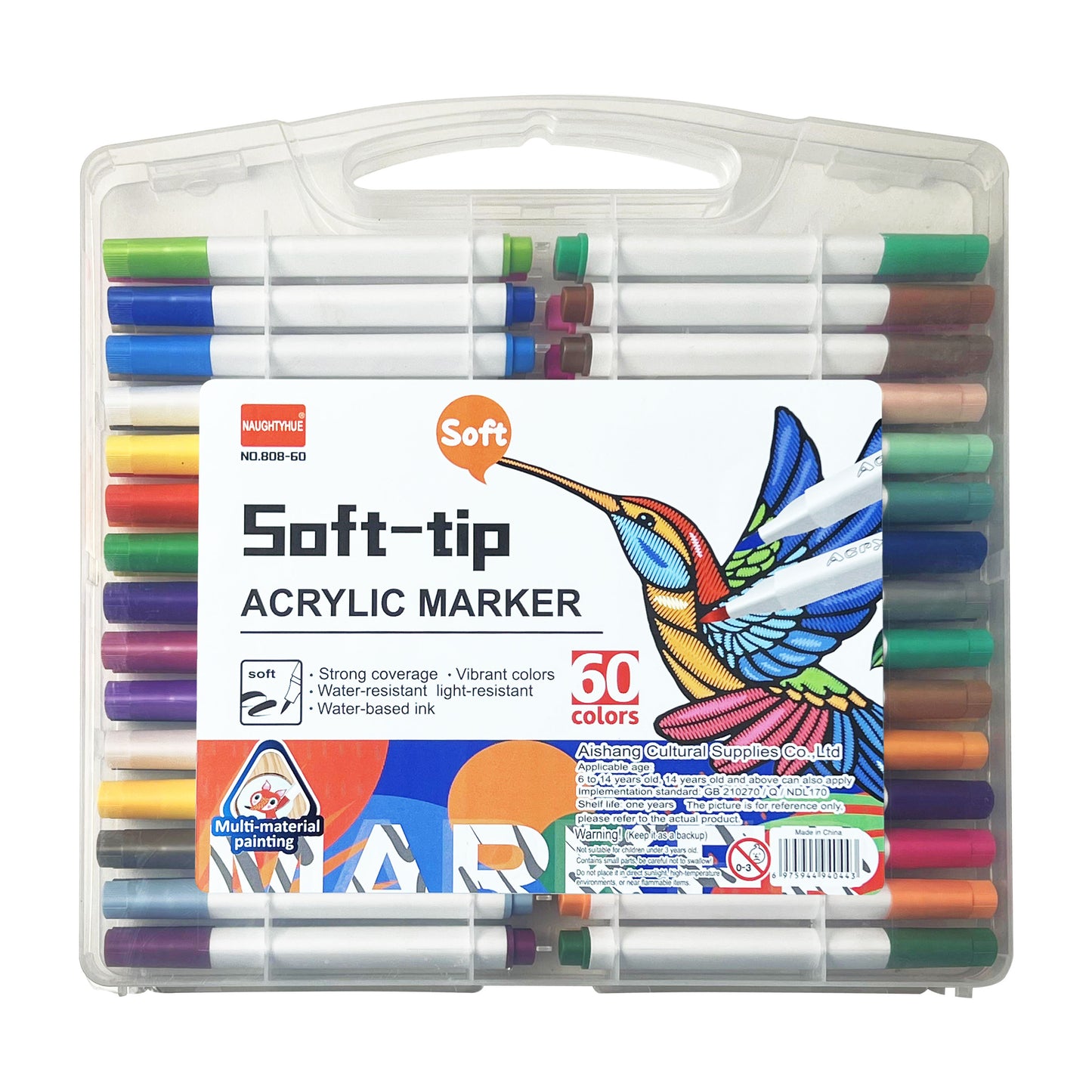 60pcs Acrylic brush pen