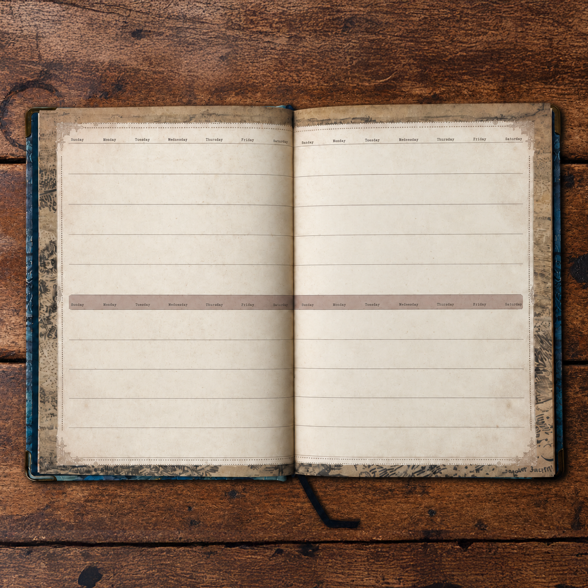 B5 Journaling Notebook Hard Cover - Cafe Terrace at Night
