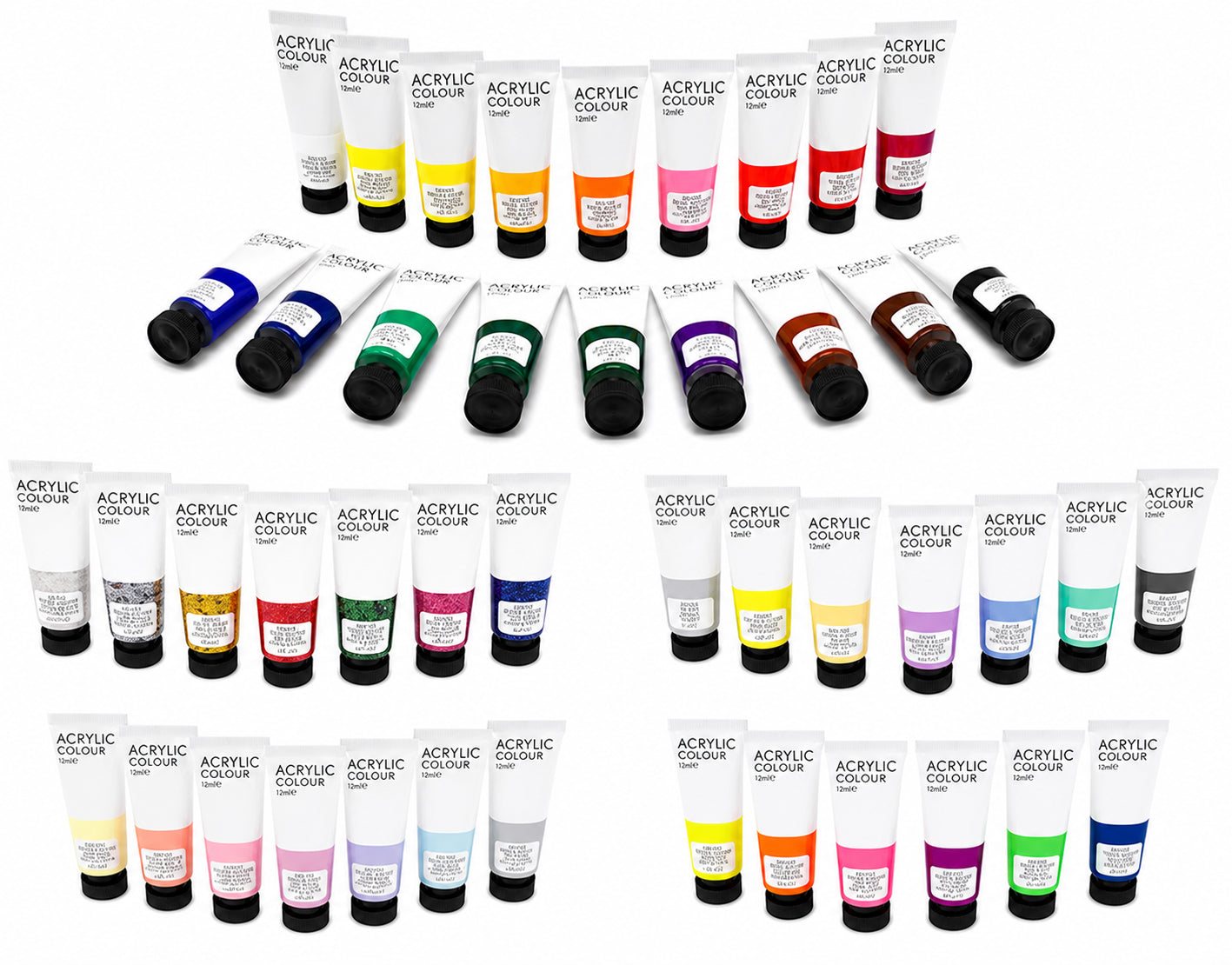 48 Tubes Acrylic Colors Set 22 ml - Art rangers