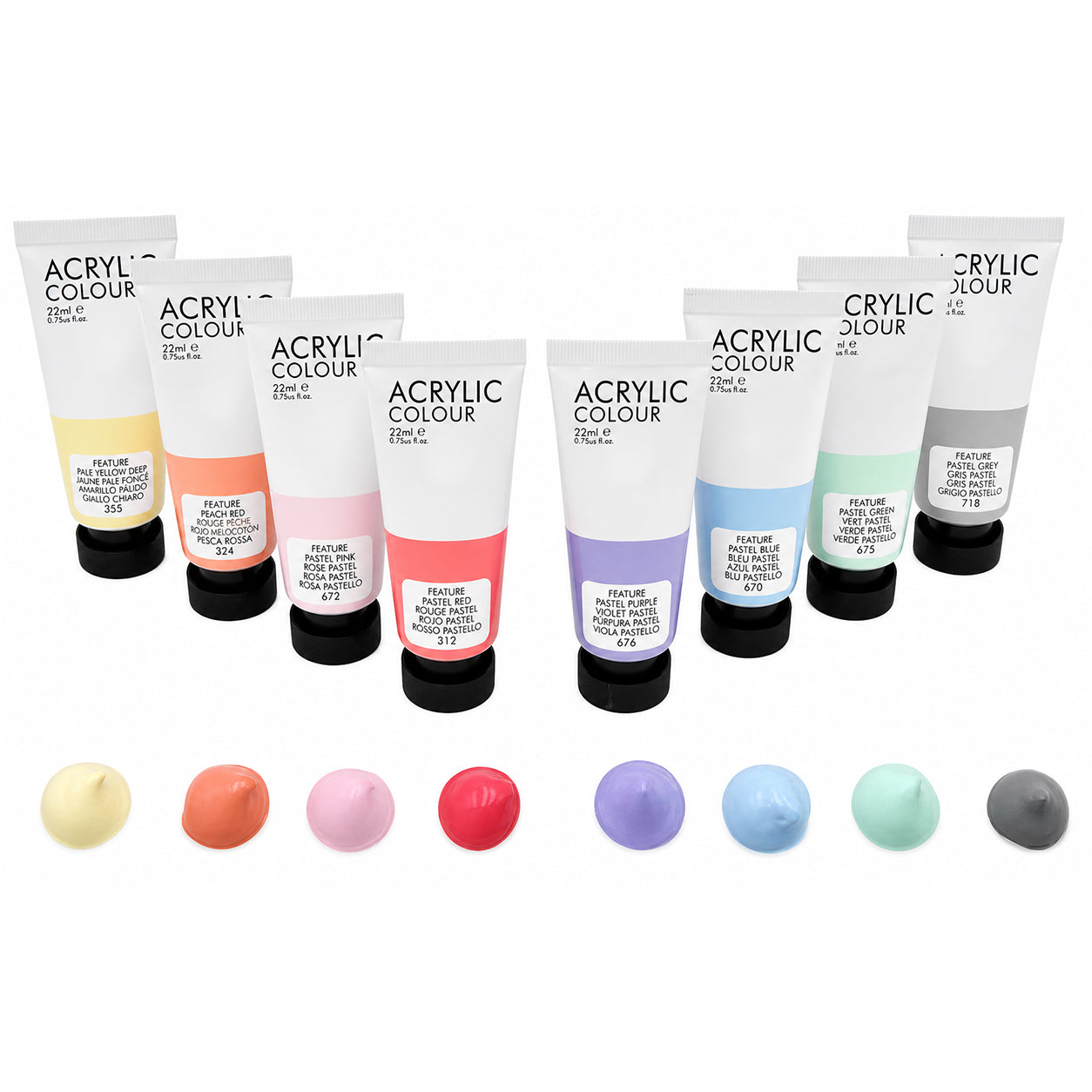48 Tubes Acrylic Colors Set 22 ml - Art rangers