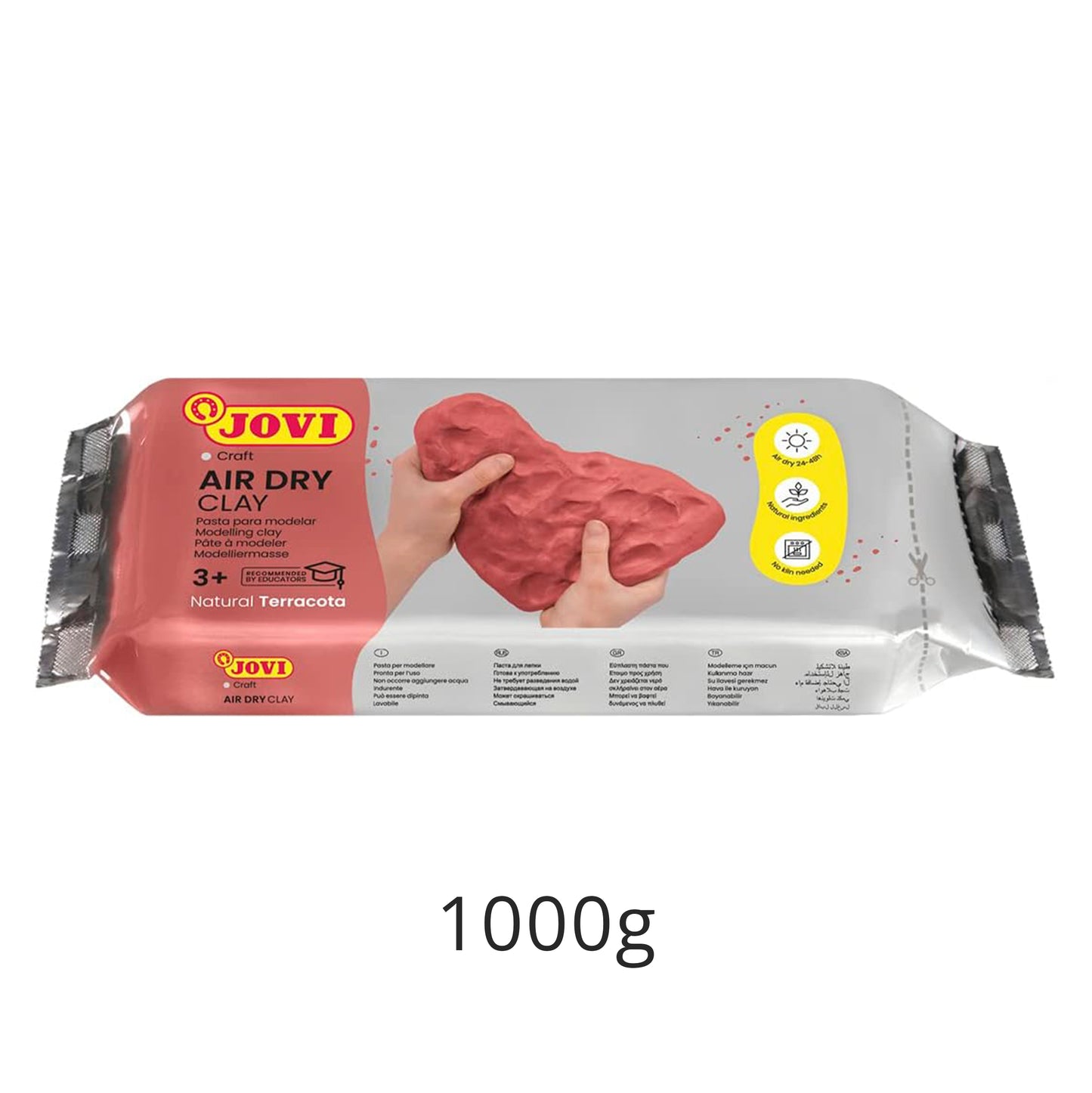 1000g Air Dry Modelling Brown Clay - Jovi