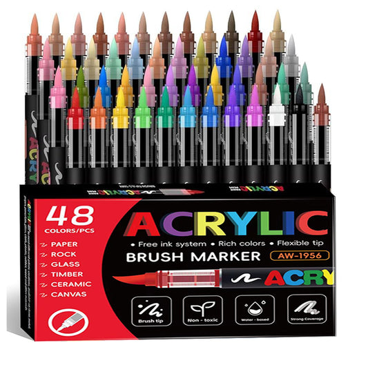 48pcs Liquid Acrylic brush pen