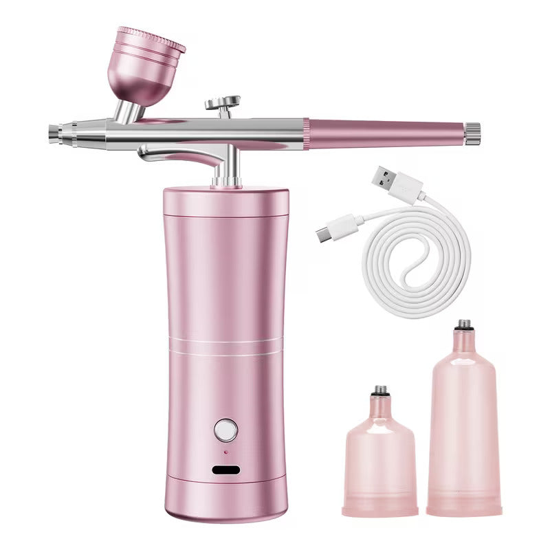 Portable Airbrush Set with Compressor - Pink