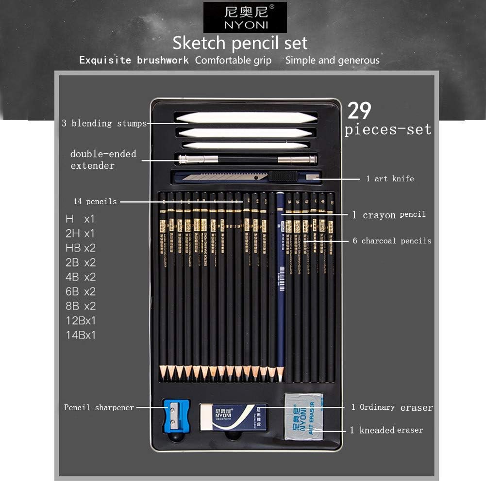 29 Pcs Drawing pencils Set - NYONI