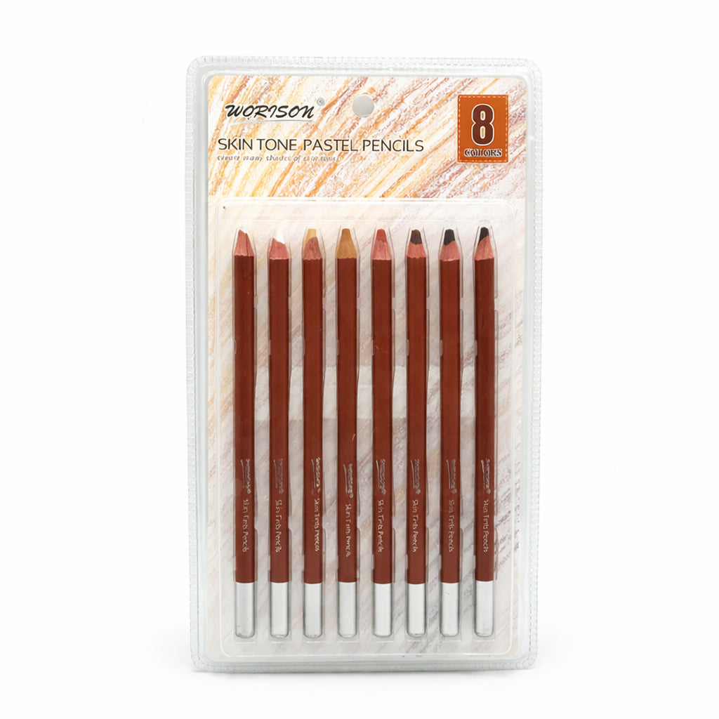 8Pcs Skin Tone Pastel Pecnils Set - Worison