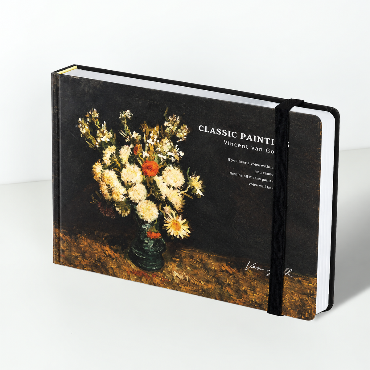 Landscape Hardcover sketchbook 160 gm - Vase with Carnations and Zinnias