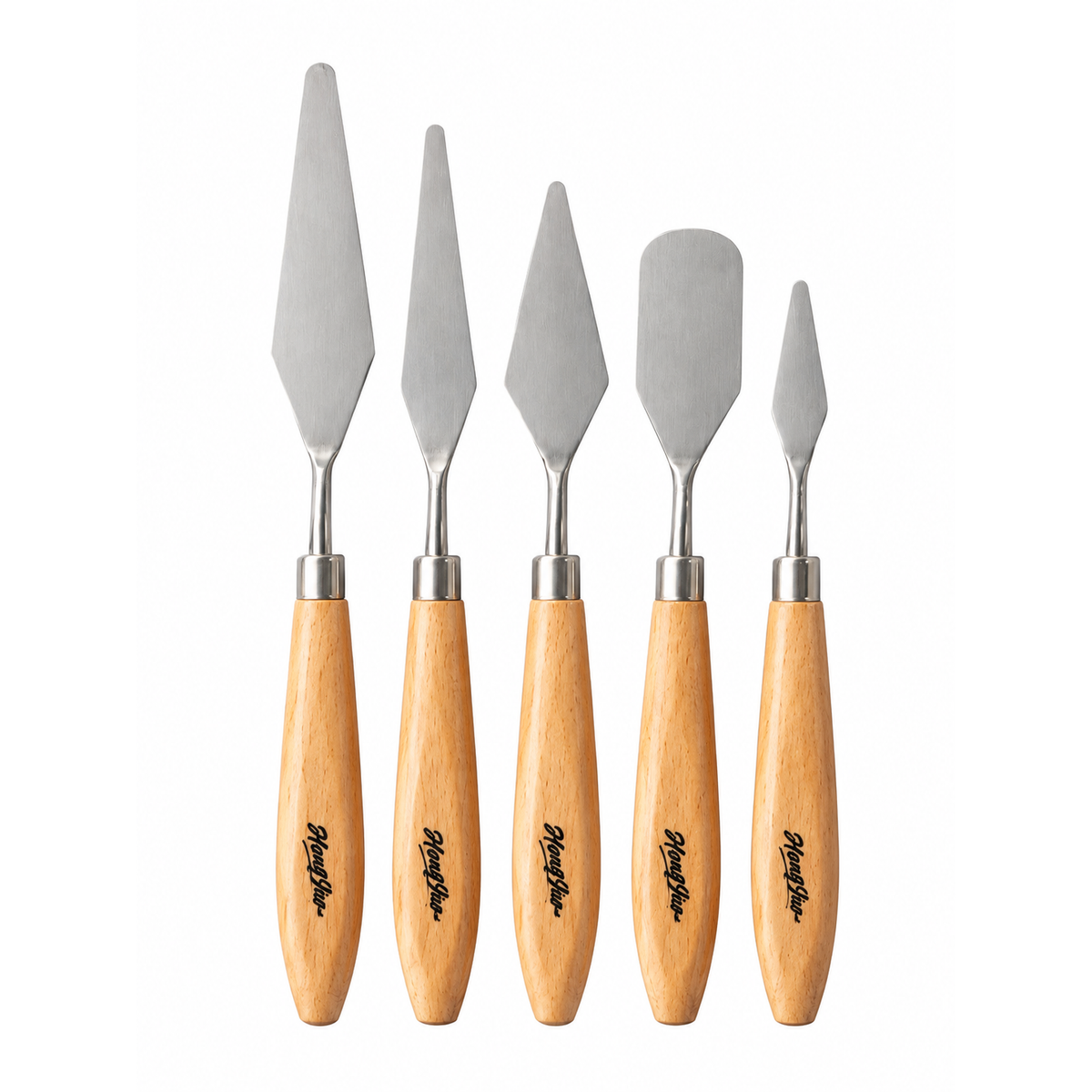 5pcs Painting Knives - Wooden Handle