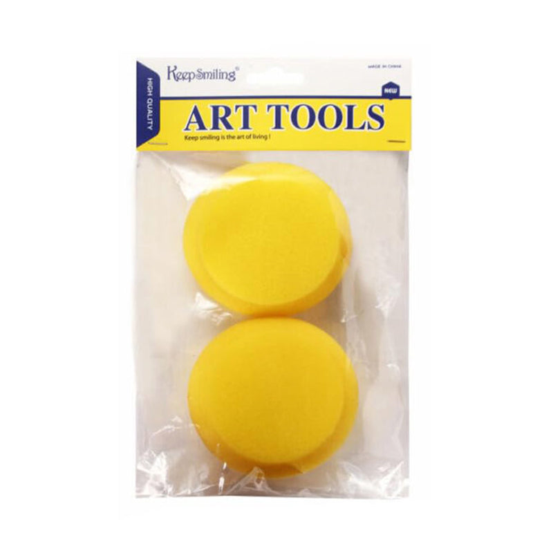 2Pcs Round Painting & Craft Sponges