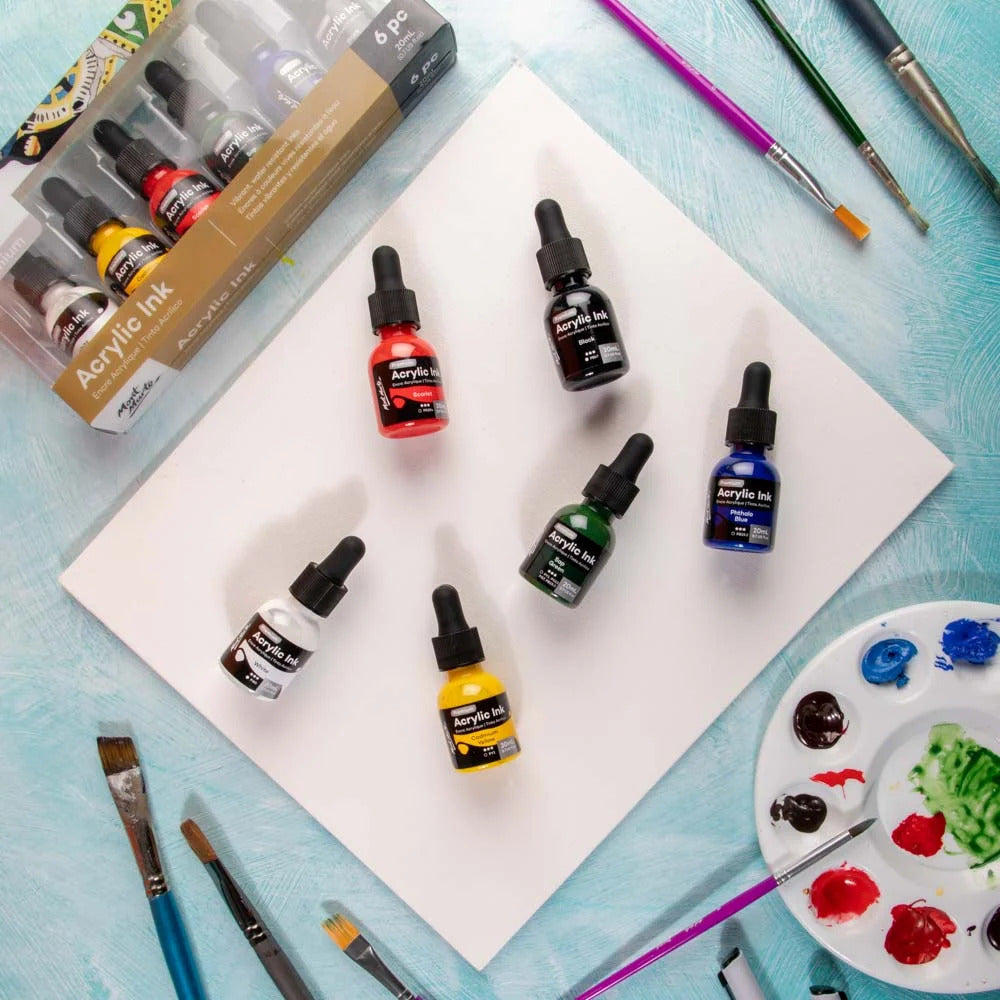 6pc Acrylic Ink Premium - 20ml