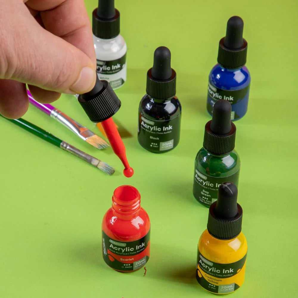 6pc Acrylic Ink Premium - 20ml