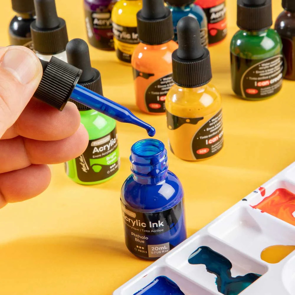 12pc Acrylic Ink Premium - 20m