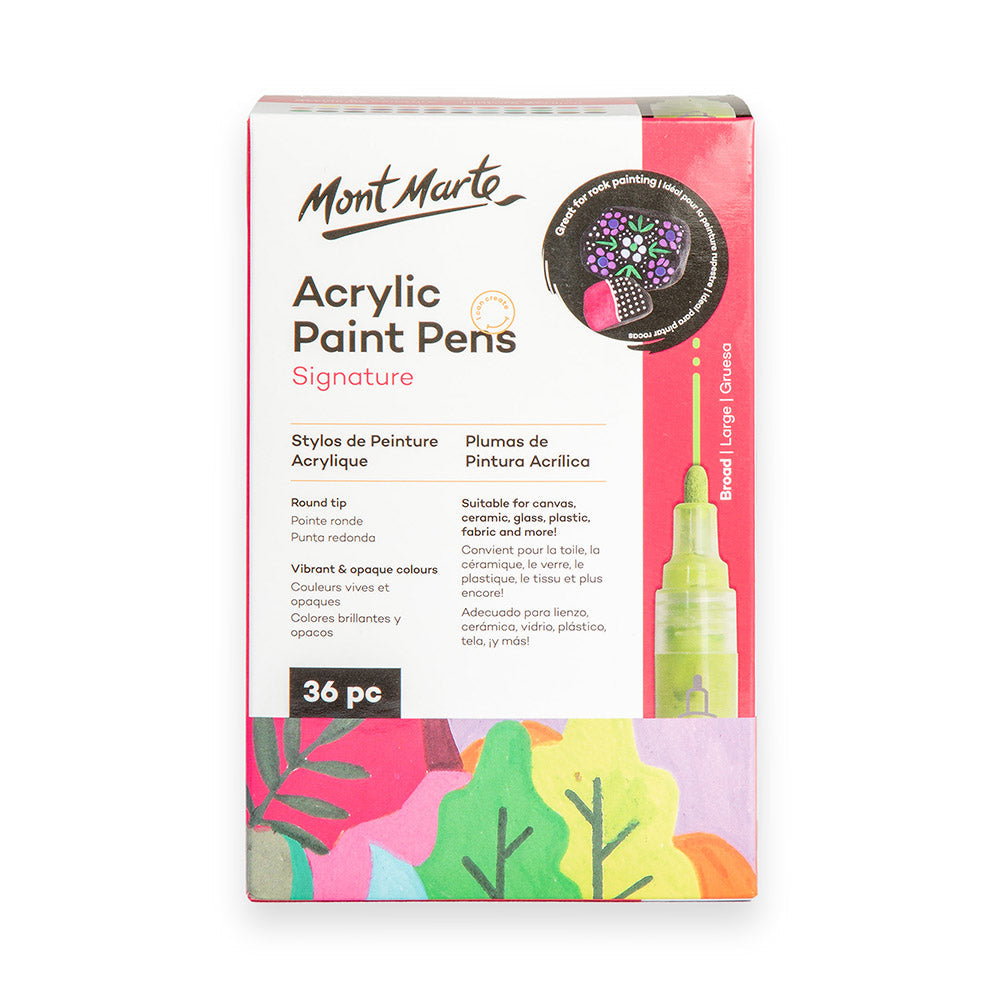 12pc Acrylic Paint Pens Broad - Mont Marte