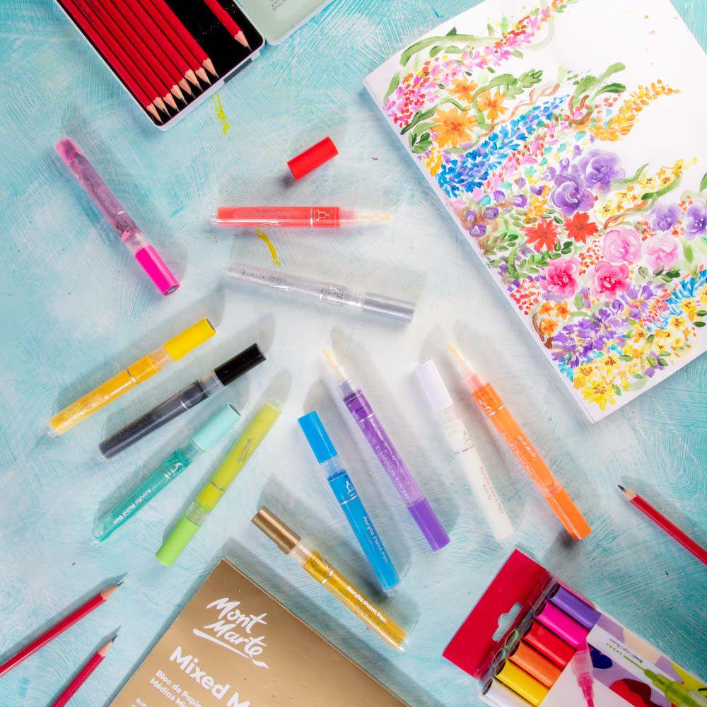 12pc Acrylic Paint Pens Broad - Mont Marte