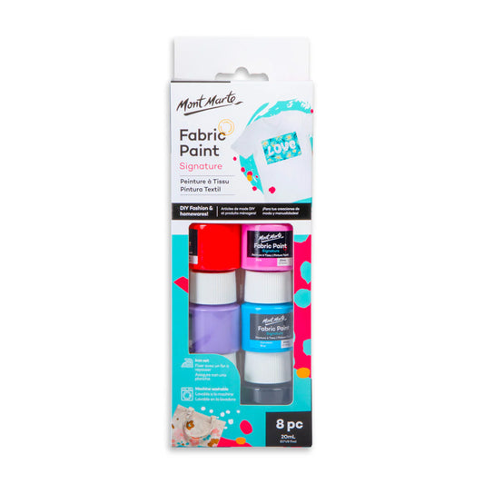 8pc Fabric Paint 20ml  - Mont Marte