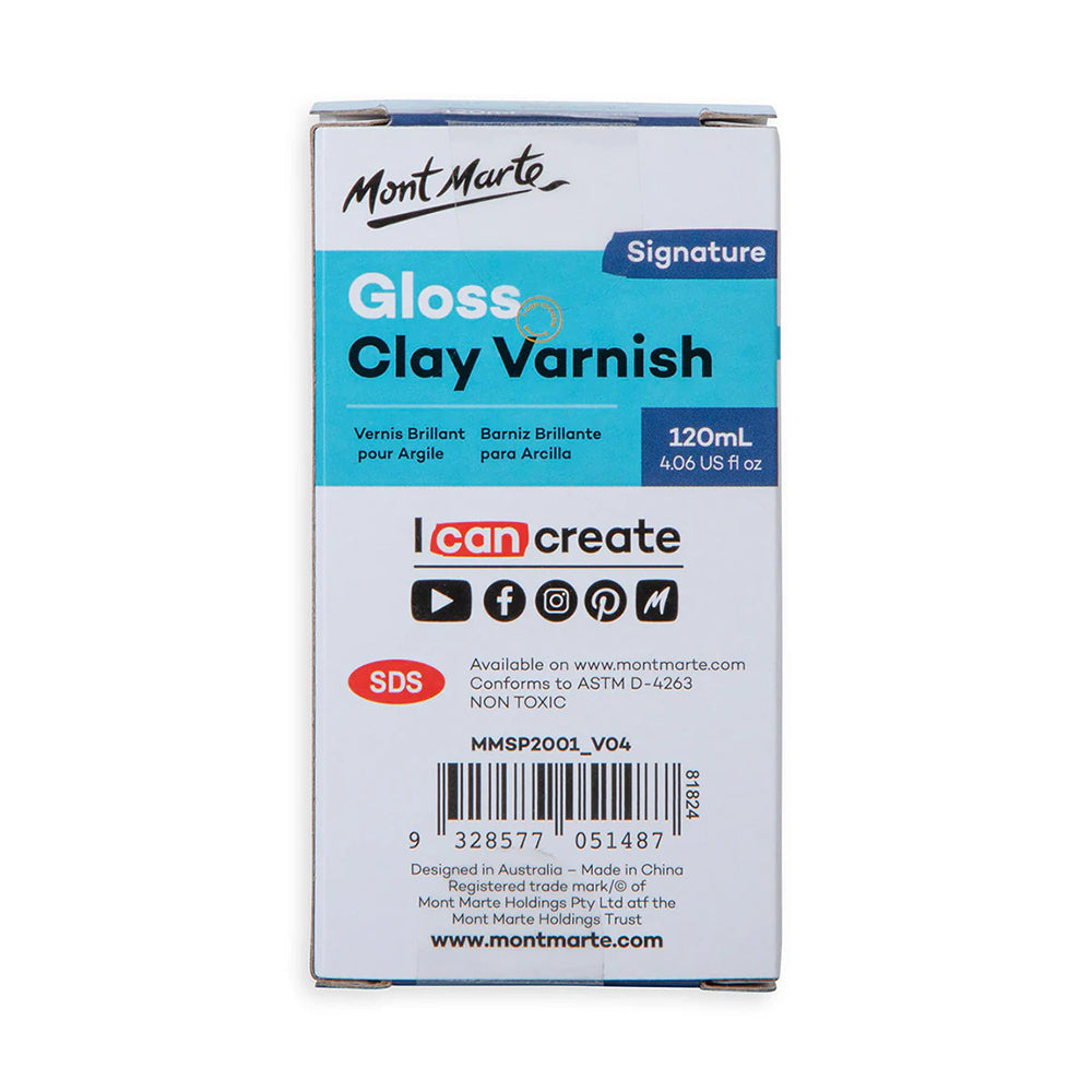 Gloss Clay Varnish Signature 120ml - Mont Marte