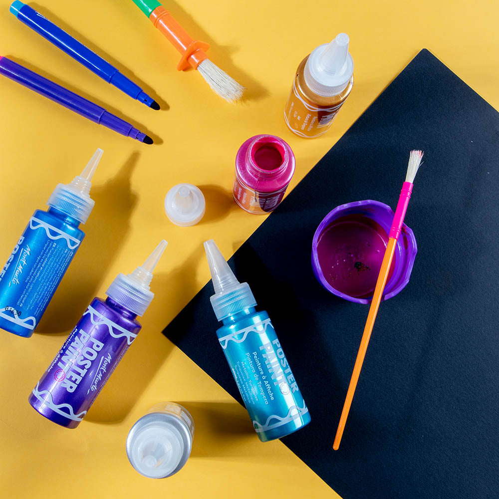 6pc Metallic Poster Paints 60ml - Mont Marte