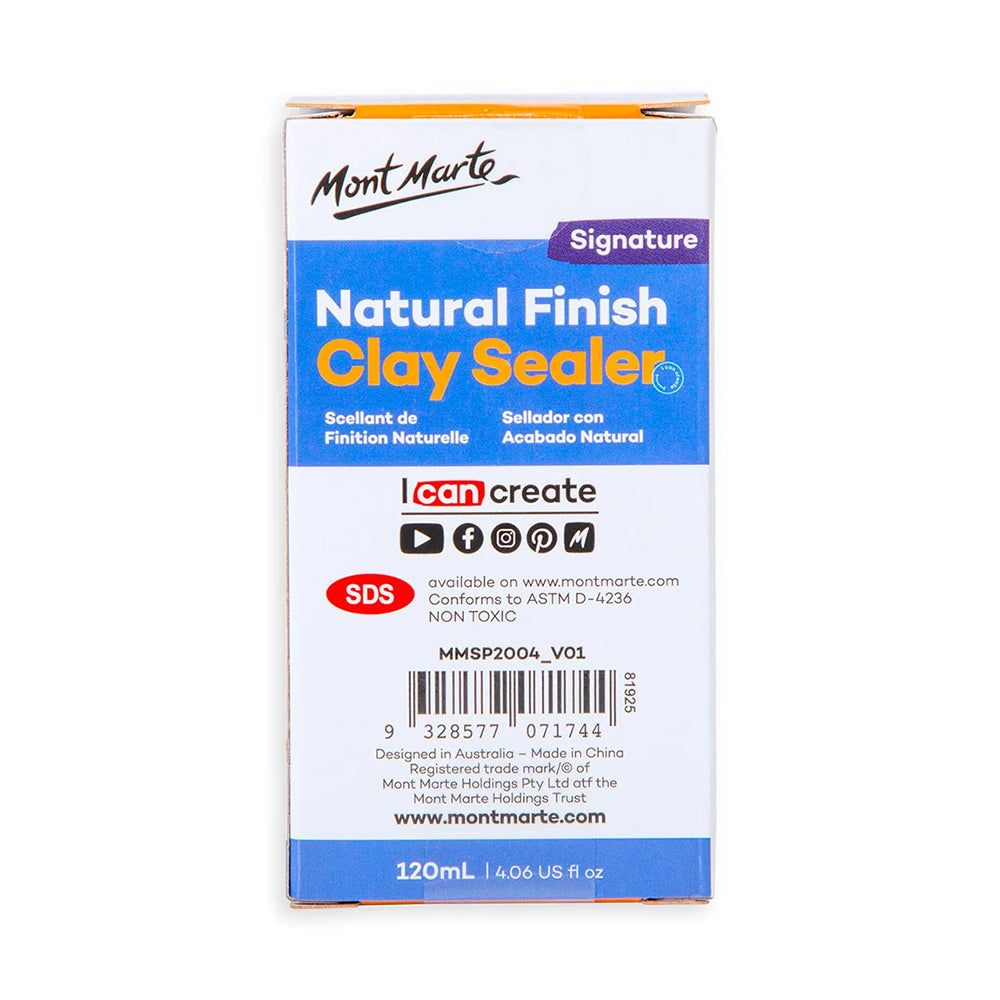 Natural Finish Clay Sealer Signature 120ml  - Mont Marte