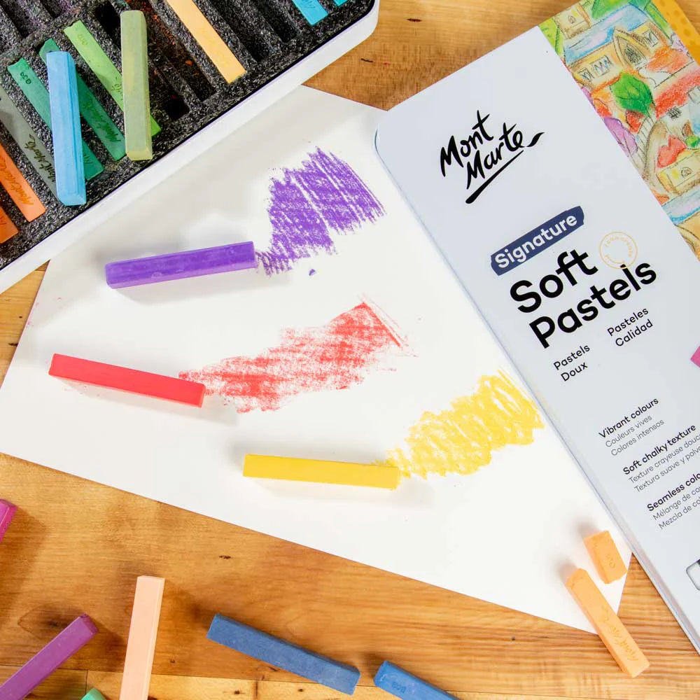 36pc Soft Pastels in Tin Box - Mont Marte