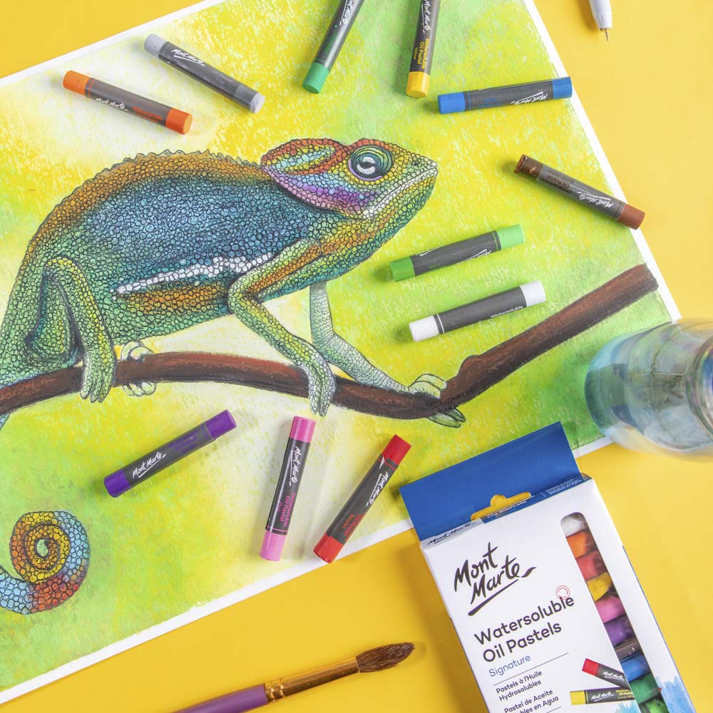12pc Watersoluble Oil Pastels - Mont Marte