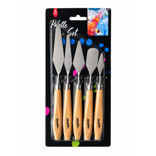 5pcs Painting Knives - Wooden Handle