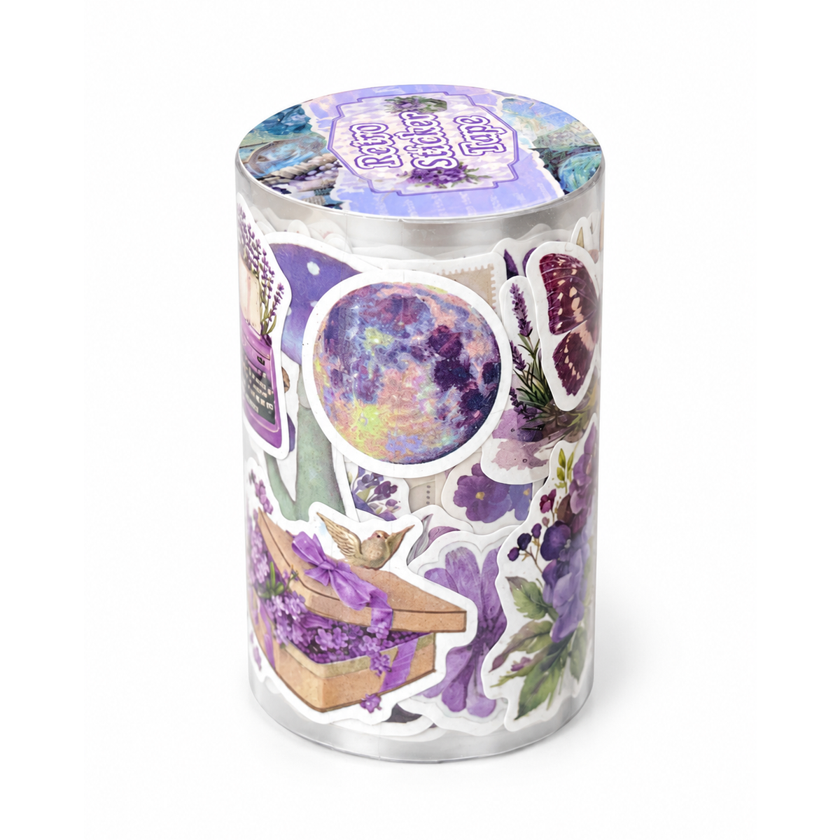 Vintage Washi Paper Stickers - Retro Style