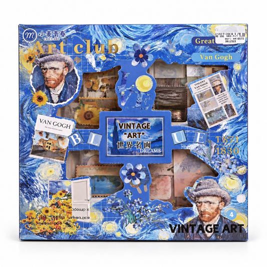100pcs Cartelas PET Vintage Stickers - Van Gogh